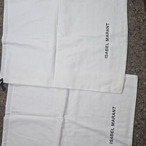 2 Isabel Marant Ivory Dust Bags 18 X 13.5